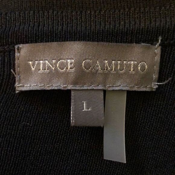 Vince Camuto Shift Sweater Dress B&W Check Pattern L - Picture 8 of 10